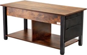 VEVOR Lift Top Coffee Table 41.7" Rectangle Coffee Table for Living Room Brown