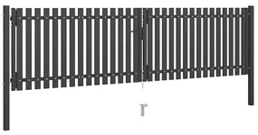 vidaXL Πόρτα Περίφραξης Κήπου Ανθρακί 4 x 1,25 μ. Ατσάλινη