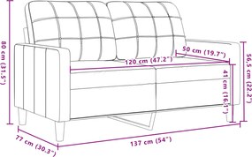 vidaXL Πολυθρόνες Σετ 2 Τεμαχίων Καφέ από Βελούδο με Μαξιλάρια
