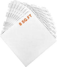 Gym Flooring Set 8 PCS Interlocking Puzzle Tiles Workout Mats Ash Gray