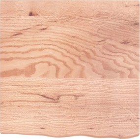 vidaXL Επιφ Τραπεζιού Αν Καφέ 60x60x(2-4)εκ. Επεξ. Μασίφ Ξύλο Δρυός