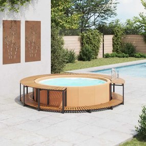 vidaXL Πλαίσιο Σπα / Υδρομασάζ 273 x 53 εκ. από Μασίφ Ξύλο Ακακίας