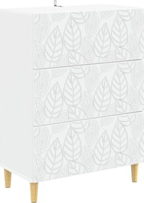 vidaXL Ντουλάπι με Συρτάρια Λευκό 66 x 34,5 x 90 εκ Επεξεργασμένο Ξύλο