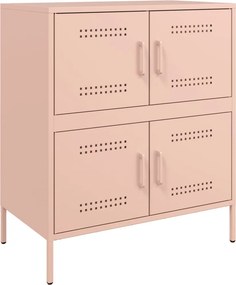vidaXL Ντουλάπι Ροζ 68x39x79 εκ. από Ατσάλι