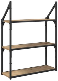vidaXL Ράφι Τοίχου Artisan Oak 60 x 21 x 78,5 cm Επεξεργασμένο ξύλο