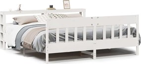 vidaXL Σκελετός Κρεβ. Χωρίς Στρώμα Λευκό 200x200 εκ Μασίφ Πεύκο