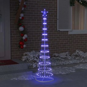 vidaXL LED Χριστουγεννιάτικο Δέντρο Μπλε 190 cm Μέταλλο