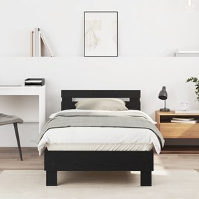 vidaXL Κρεβάτι – Μαύρη Δρυς, 90x190 εκ., φτιαγμένο από ξύλο.