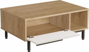 Τραπεζάκι Σαλονιού Φυσικό / Λευκό CIDUFLE 90x60x37.6