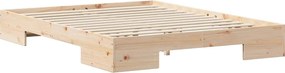 vidaXL Σκελετός Κρεβατιού Καφέ 140 x 200 cm