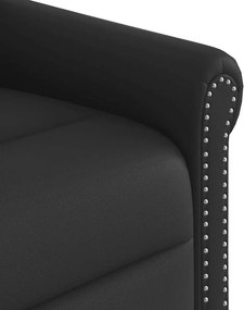 vidaXL Μόνιμη πολυθρόνα μασάζ Shiny Black Faux Leather