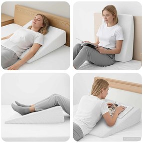 VidaXL Μαξιλάρι Γωνίας 69 x 64 x 19 εκ. Μεσαίο Αφρός Μνήμης Λευκό