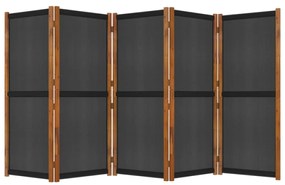 Διαχωριστικό Δωματίου με 5 Πάνελ Μαύρο 350 x 180 εκ. - Μαύρο