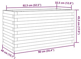 Ζαρντινιέρα Καφέ Κεριού 90x40x45,5 εκ. από Μασίφ Ξύλο Πεύκου - Καφέ