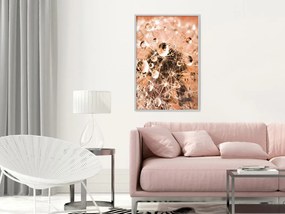 Αφίσα - Drops on Dandelion - 20x30 - Χρυσό - Με πασπαρτού