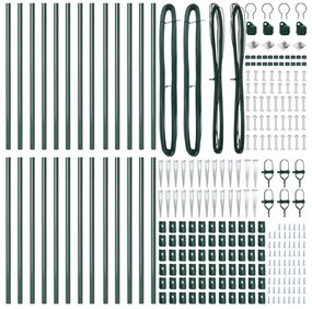 vidaXL Πόposts με Spike 26 τεμάχια Ø32 mm 120 cm Επικαλυμμένο Χάλυβα