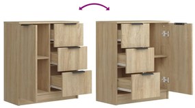 vidaXL Ντουλάπια 2 τεμ. Sonoma Δρυς 60x30x70 εκ. Επεξεργασμένο Ξύλο