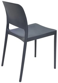 Καρέκλα Fenxy pakoworld pp σε μαύρη απόχρωση 38x42x77εκ