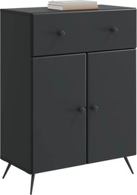 vidaXL Πλαϊνό γραφείο Μαύρο 66 x 34,5 x 90 εκ Επεξεργασμένο Ξύλο