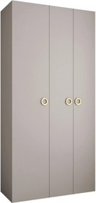 Ντουλάπα Como I 120 Τρίφυλλη-Cashmere - Χρυσό