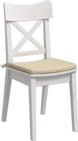 vidaXL Μαξιλάρια καθισμάτων 4 pcs Κρεμ 40 x 40 x 3 cm ύφασμα