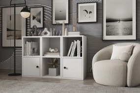 Stewehome Κονσόλα με δύο πόρτες και ράφι χωρίς πλαίσιο Λευκό 97x30x65 cm