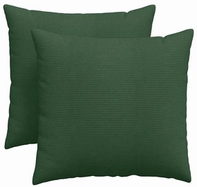 vidaXL Μαξιλάρι Καναπέ 2 pcs Σκούρο Πράσινο 45 x 45 cm