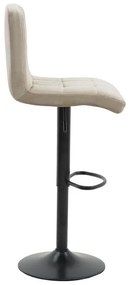 Σκαμπό μπαρ Remina πτυσσόμενο μπεζ βελούδο-βάση μαύρο μέταλλο 44x44x112εκ 2αδα 44x44x112 εκ.