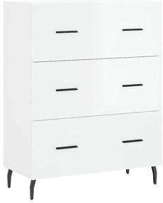 vidaXL Ντουλάπι Γυαλιστερό Λευκό 69,5x34x90 εκ. Επεξεργασμένο Ξύλο