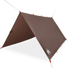 VidaXL Μουσαμάς Κάμπινγκ Αδιάβροχος Καφέ 366x306 εκ.