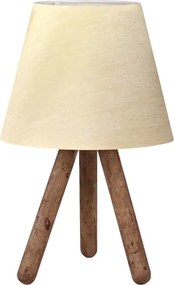 Επιτραπέζιο φωτιστικό PWL-1071 pakoworld Ε27 μπεζ -καρυδί Φ22x32εκ