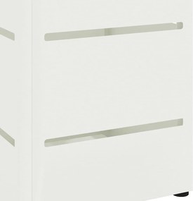 vidaXL Σχέδιο &amp; βάση αποθήκευσης Λευκό 15,5 x 15,5 x 49 εκ Ατσάλι