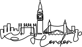 Decorative Metal Wall Accessory London Black