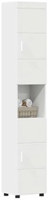 vidaXL Ντουλάπι Μπάνιου με αποθήκευση TULUM Λευκό 37 x 31.5 x 203 εκ