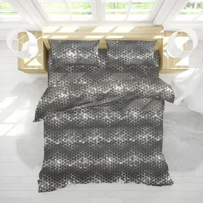 Πάπλωμα Κάρτερ (Σετ 3τμχ) Anthracite Viopros Υπέρδιπλo 220x240cm 100% Βαμβάκι