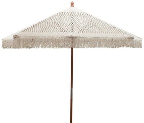 Ομπρέλα Brilie  ξύλο-μακραμέ Φ2.70x2.60 m εκρού Model: 220-000002