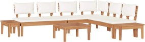 vidaXL Σετ Καναπέ Κήπου 4 pcs Καφέ και Κρέμα