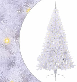 vidaXL Τεχνητό Χριστουγεννιάτικο Δέντρο Λευκό 240 cm PVC και Ατσάλι