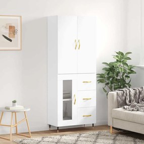 vidaXL Ντουλάπι Λευκό 69,5x34x180 εκ. από Επεξεργασμένο Ξύλο