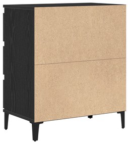 vidaXL Πλαϊνό Γραφείο Μαύρο Δρυός 60x35x70 εκ Επεξεργασμένο Ξύλο