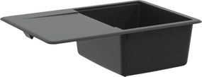 vidaXL Σιντρινο Μαύρο 670 x 460 mm Γρανίτης