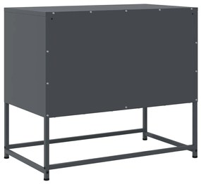 Έπιπλο Τηλεόρασης Ανθρακί 68,5x39x60,5 εκ. από Χάλυβα - Ανθρακί
