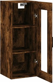 vidaXL Ντουλάπι Τοίχου Καπνιστή Δρυς 34,5 x 34 x 90 εκ.