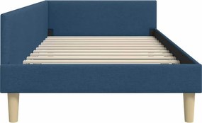 vidaXL Κρεβάτι Γωνίας Μπλε 90 x 190 cm ύφασμα