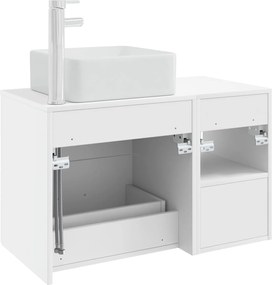 vidaXL Σετ Επίπλων Μπάνιου 2 pcs Λευκό Επεξεργασμένο Ξύλο