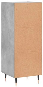 Ντουλάπι Γκρι Σκυροδέματος 34,5x34x90 εκ. Επεξεργασμένο Ξύλο - Γκρι