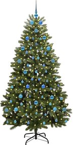 vidaXL Τεχνητό Χριστουγεννιάτικο Δέντρο Πράσινο 210 cm PVC και Μέταλλο