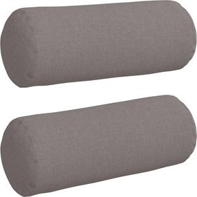 vidaXL Μαξιλάρια Στήριγμα 2 pcs Taupe Ø 15 x 40 εκ ύφασμα