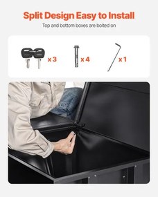 VEVOR Package Delivery Boxes for Outside 38.6 in Lockable Parcel Drop Box