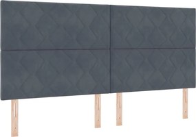 vidaXL Κεφαλάρι Σκούρο Γκρι 200 cm Βελούδο